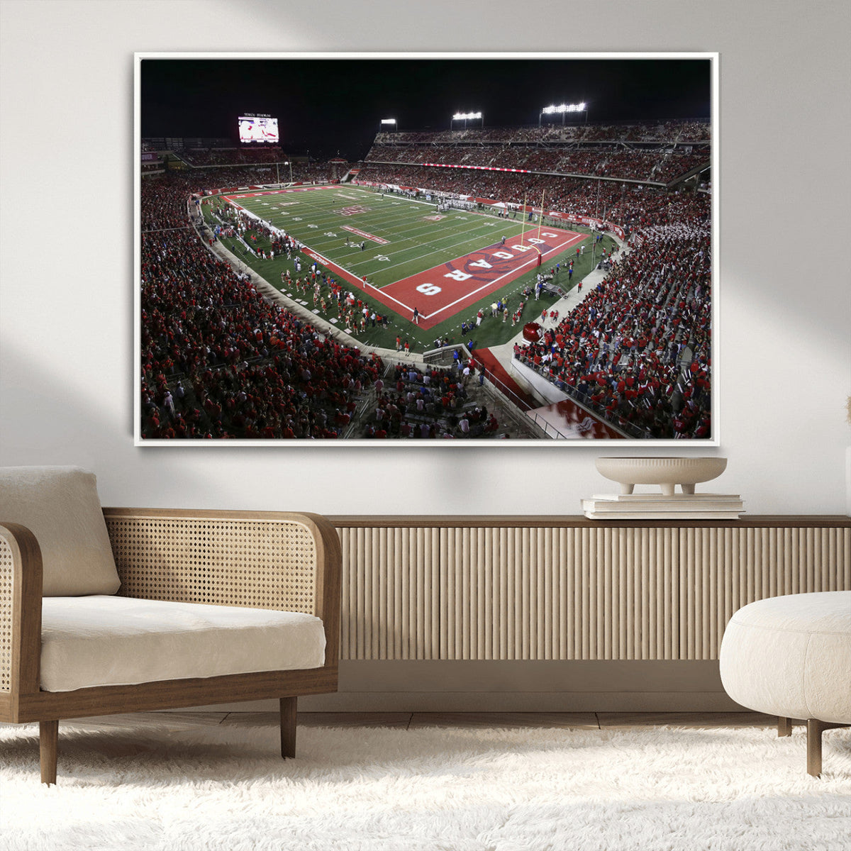 Houston Cougars Football Team Print - Houston TDECU Stadium