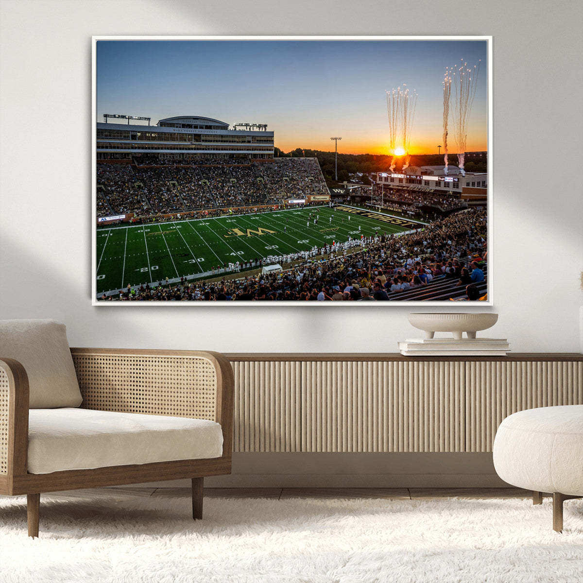 Demon Deacons Football Team Print Canvas- Winston-Salem