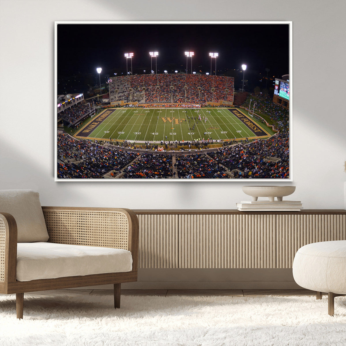 Demon Deacons Print Canvas, Football Team Print -