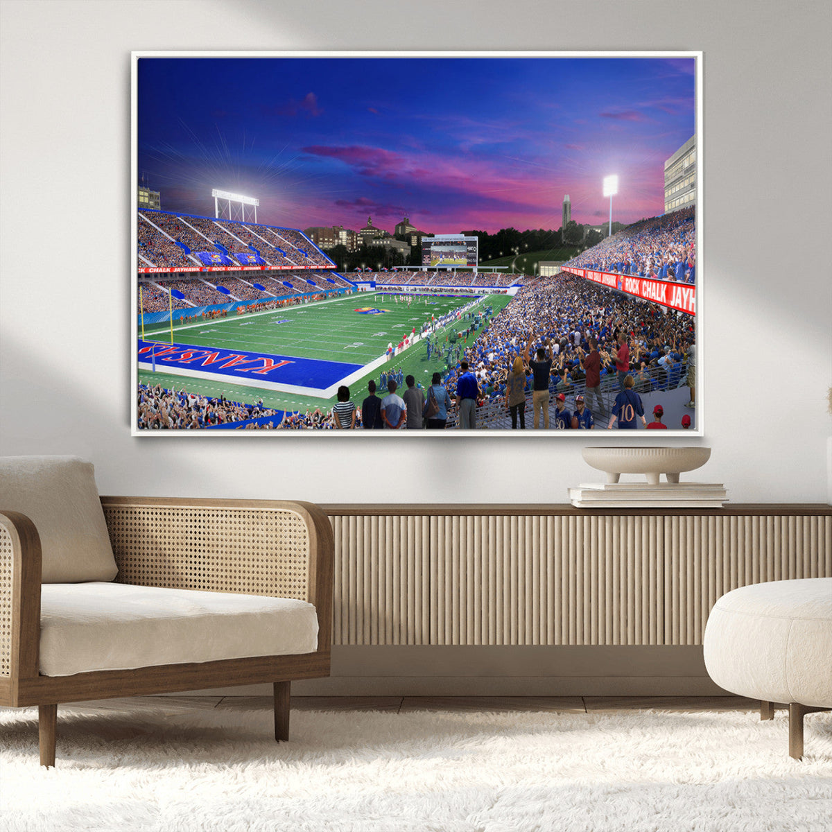 University of Kansas Jayhawks Football Team Print Canvas-