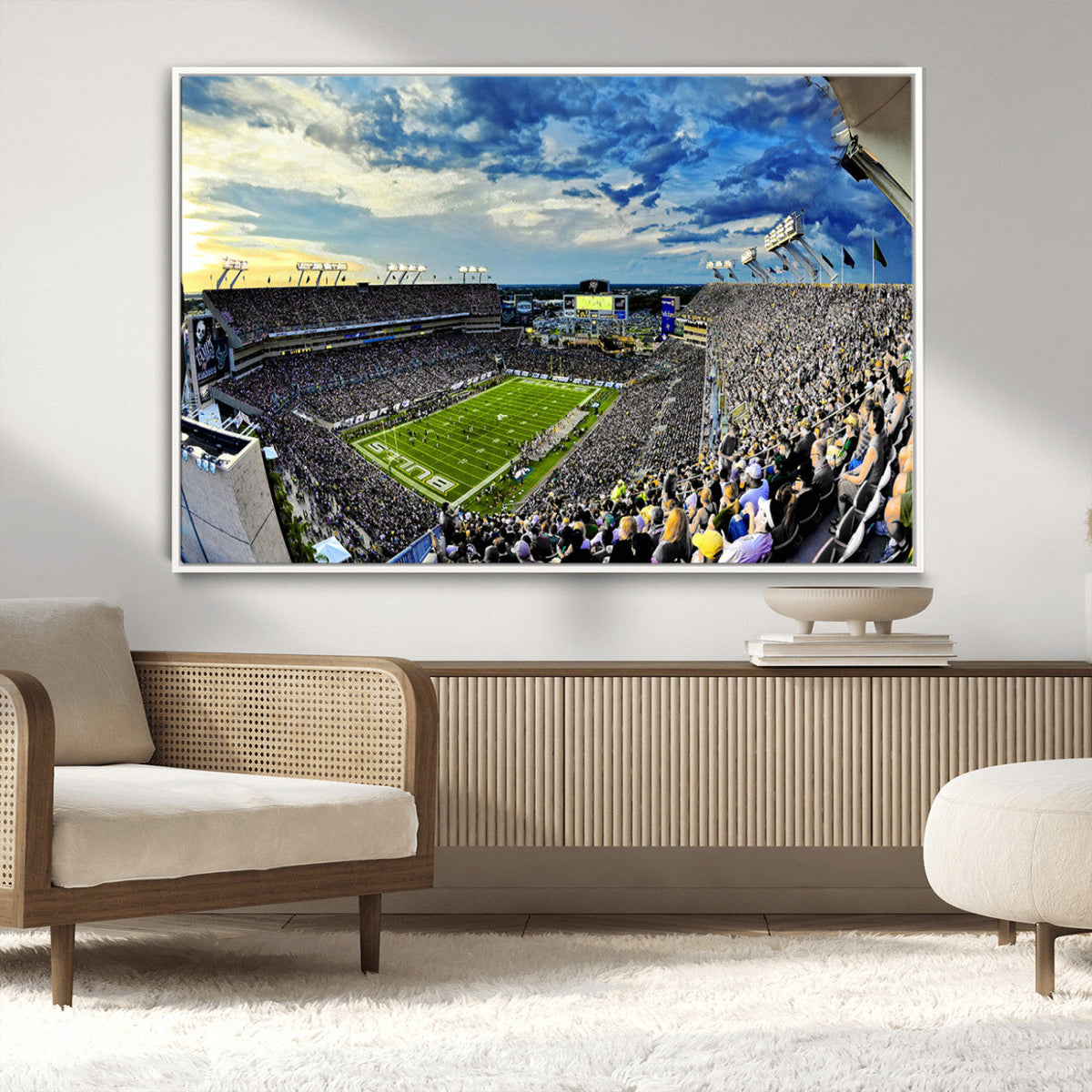 Framed USF Bulls Football Team Print - Tampa Raymond James