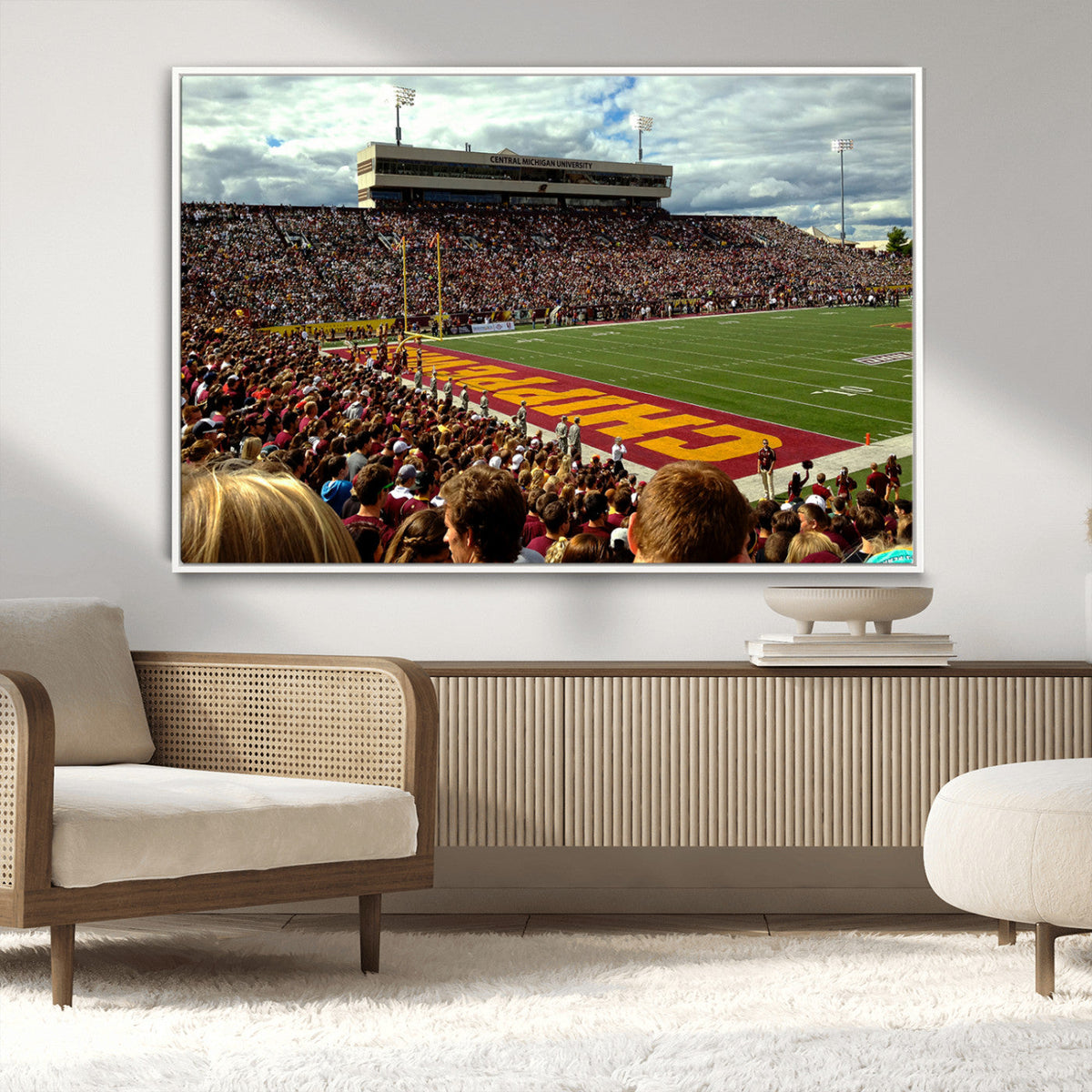 Central Michigan University Chippewas Football Team Print -