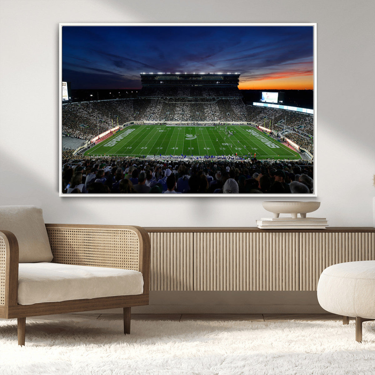 Michigan State Spartans Football Team Print - East Lansing