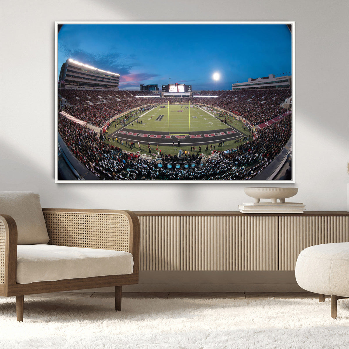 Texas Tech Red Raiders Canvas, Framed Football Team Print -