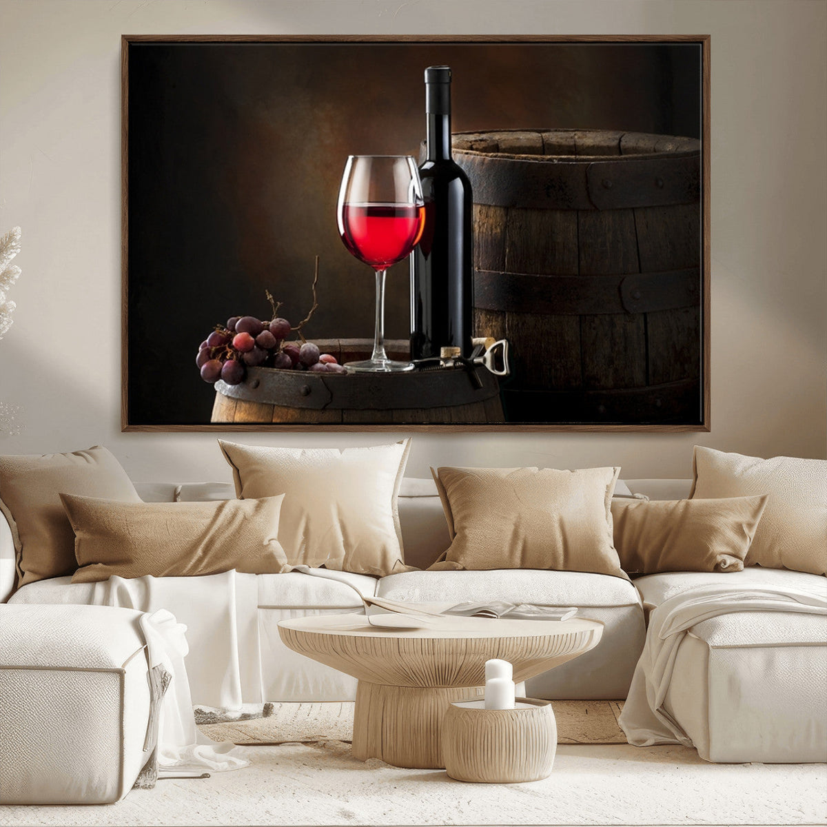 Red Wine and Bottle Canvas Print