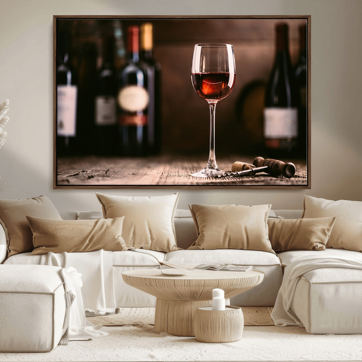 Red Wine and Bottle Canvas Print
