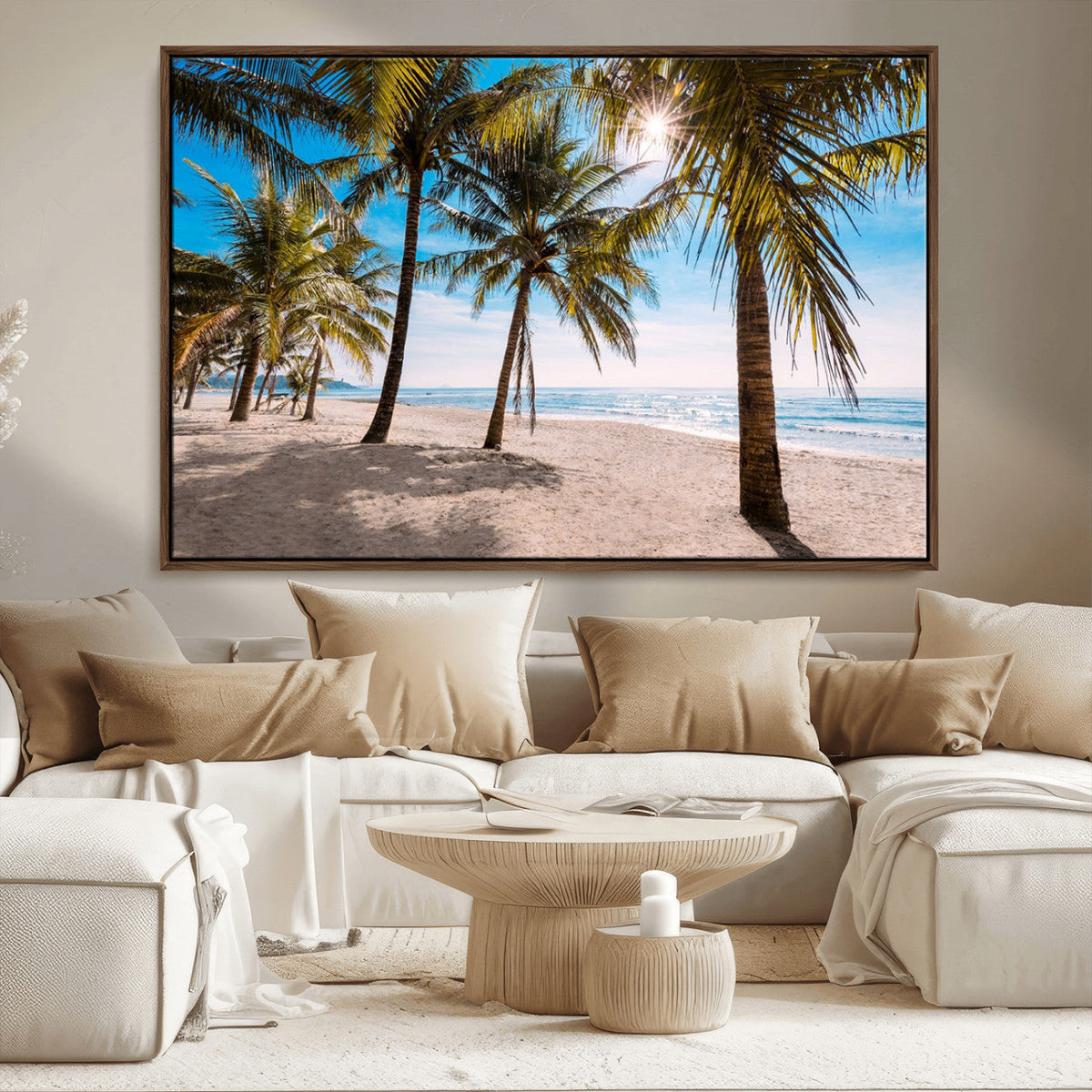 Palm Beach Tropical Island Wall Art Canvas Print