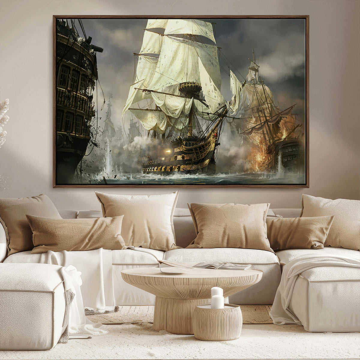 Pirate Ship War Wall Art Canvas Print