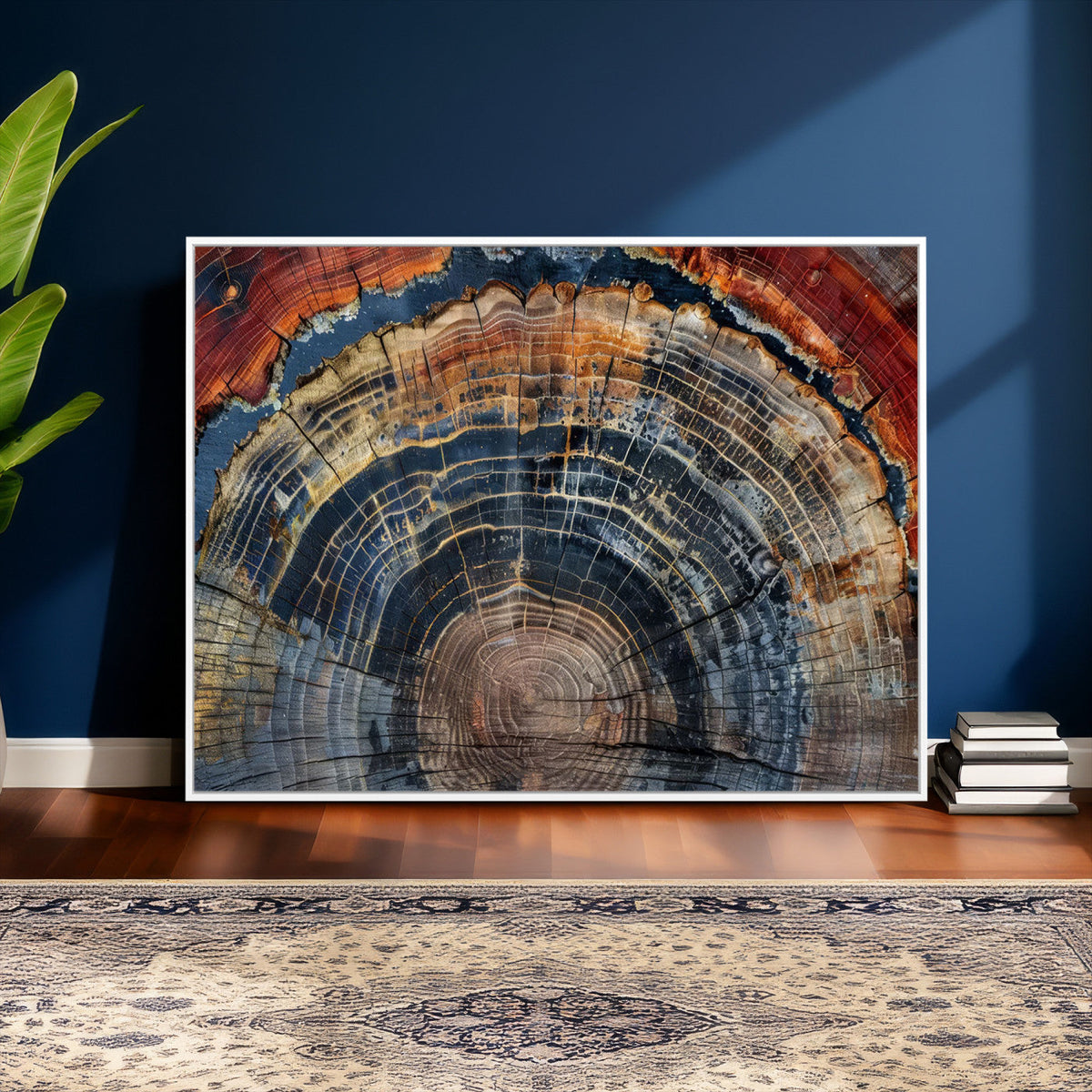Abstract Tree Ring Wall Art Canvas Print