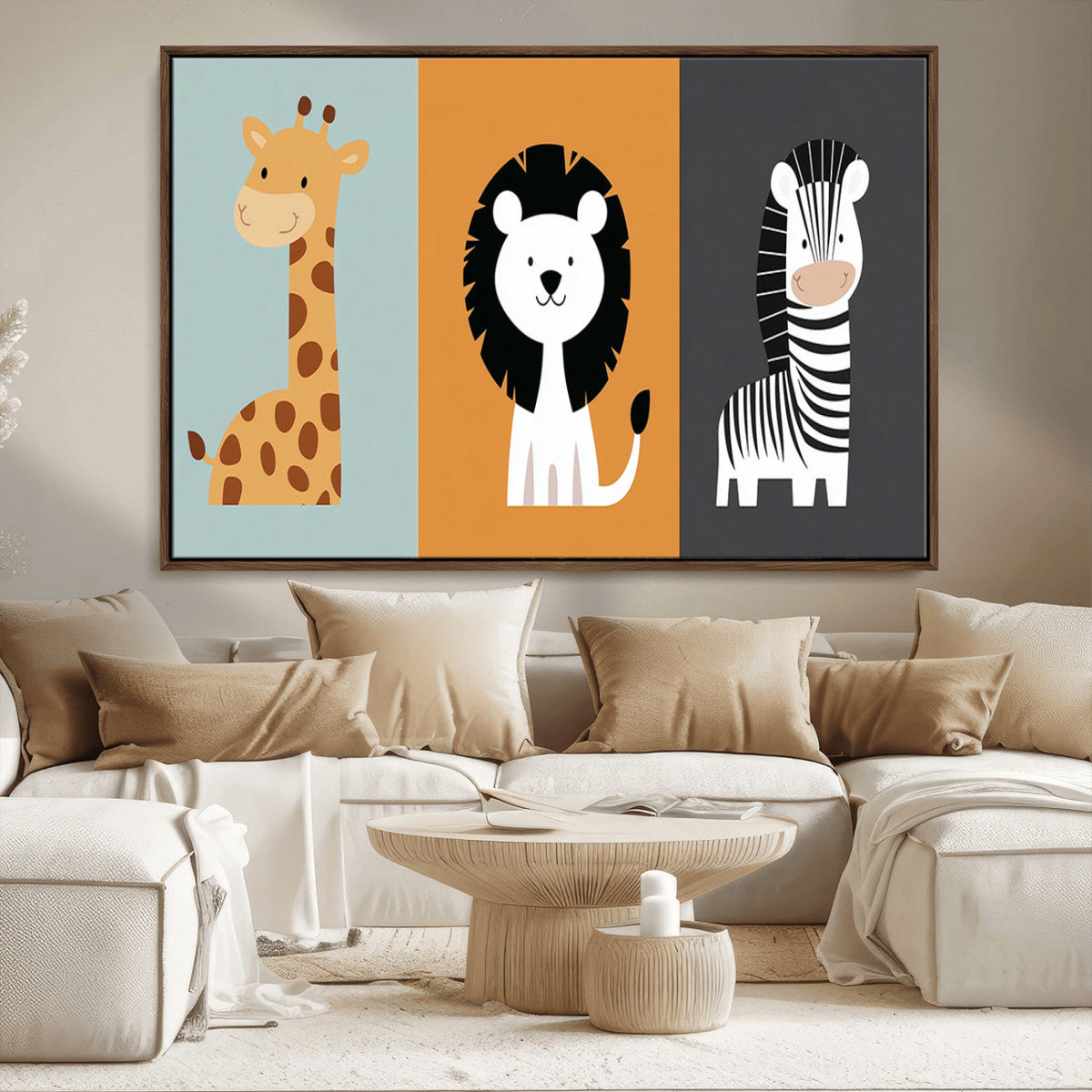 Boho Jungle Animal Nursery Wall Art Prints – Safari Decor
