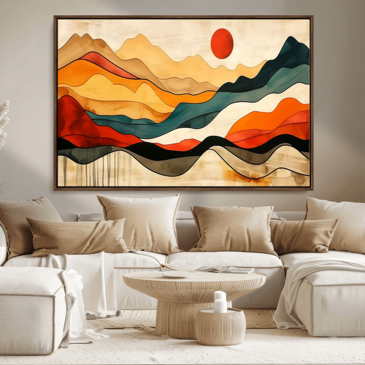 Mid Century Wall Art Print - Abstract Woodland Print -