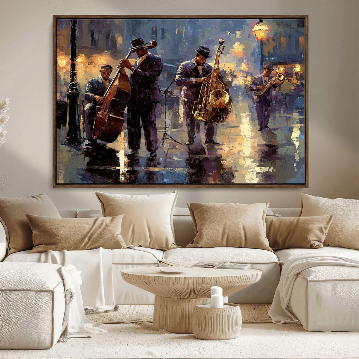 Afro Abstract Jazz Music Wall Art Canvas Print – Colorful