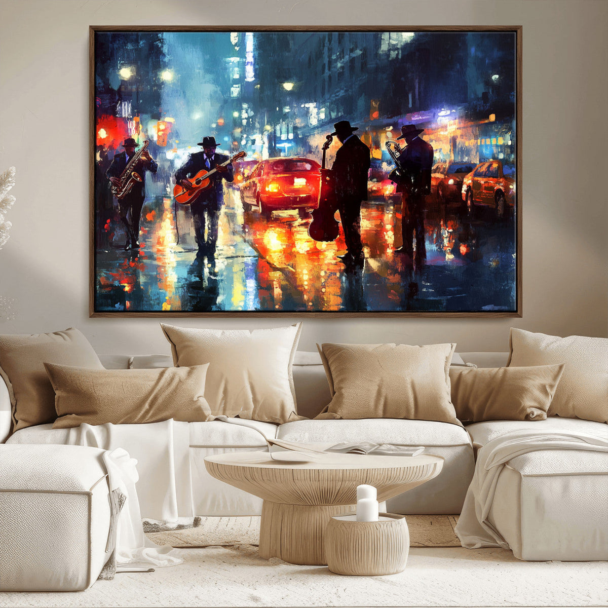 African American Jazz Canvas Wall Art Print – Abstract Music