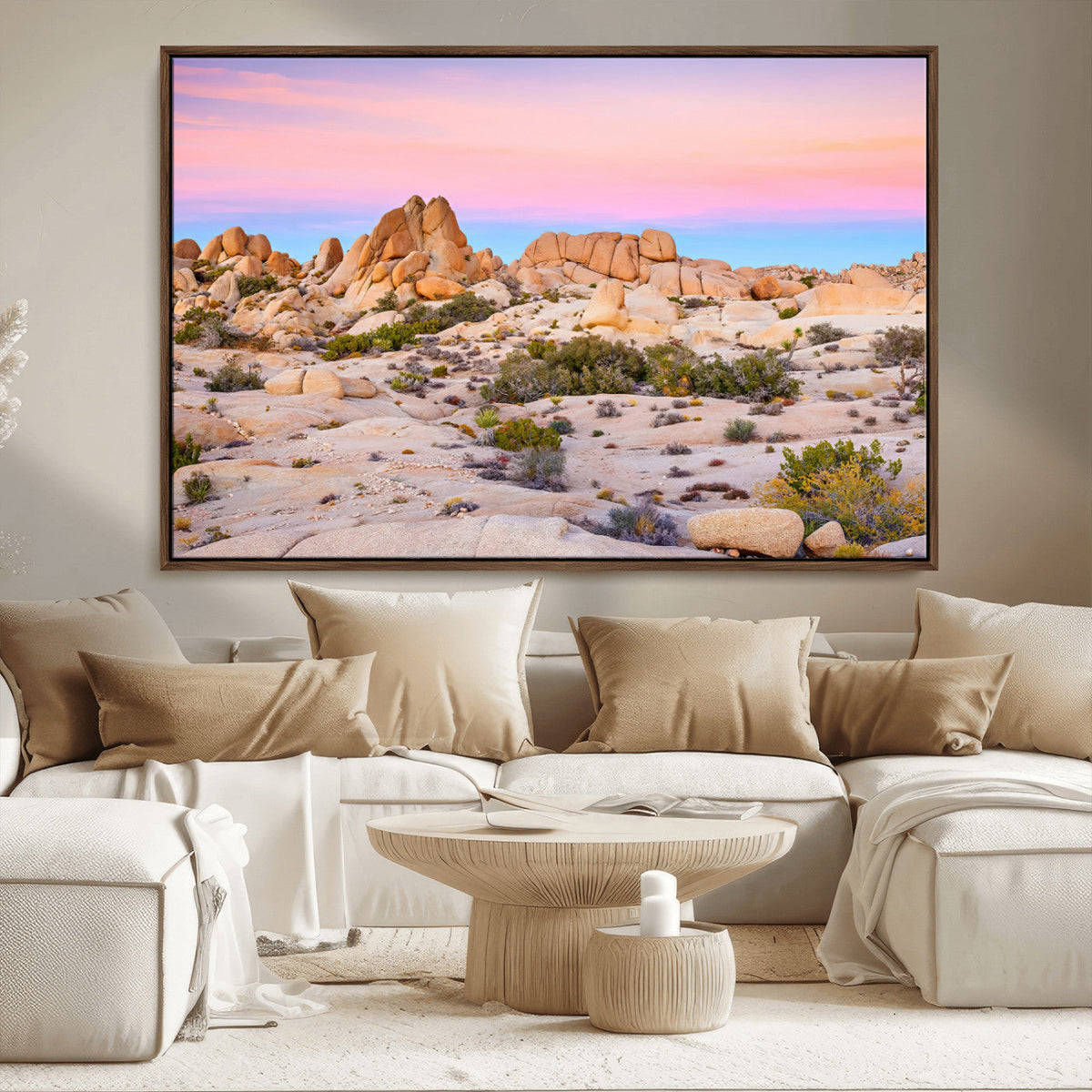 Vibrant Sunset Sky Wall Art Canvas Print – Framed Joshua