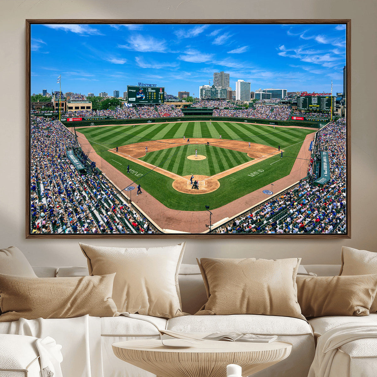 Wrigley Field Baseball Stadium Canvas Wall Art – Packed