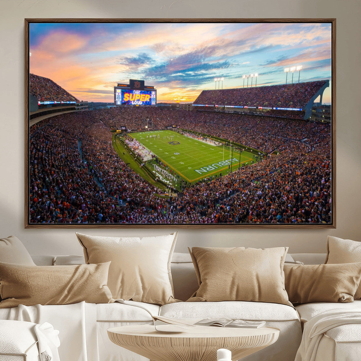 Jordan-Hare Stadium Wall Art Canvas Print, Football Stadium