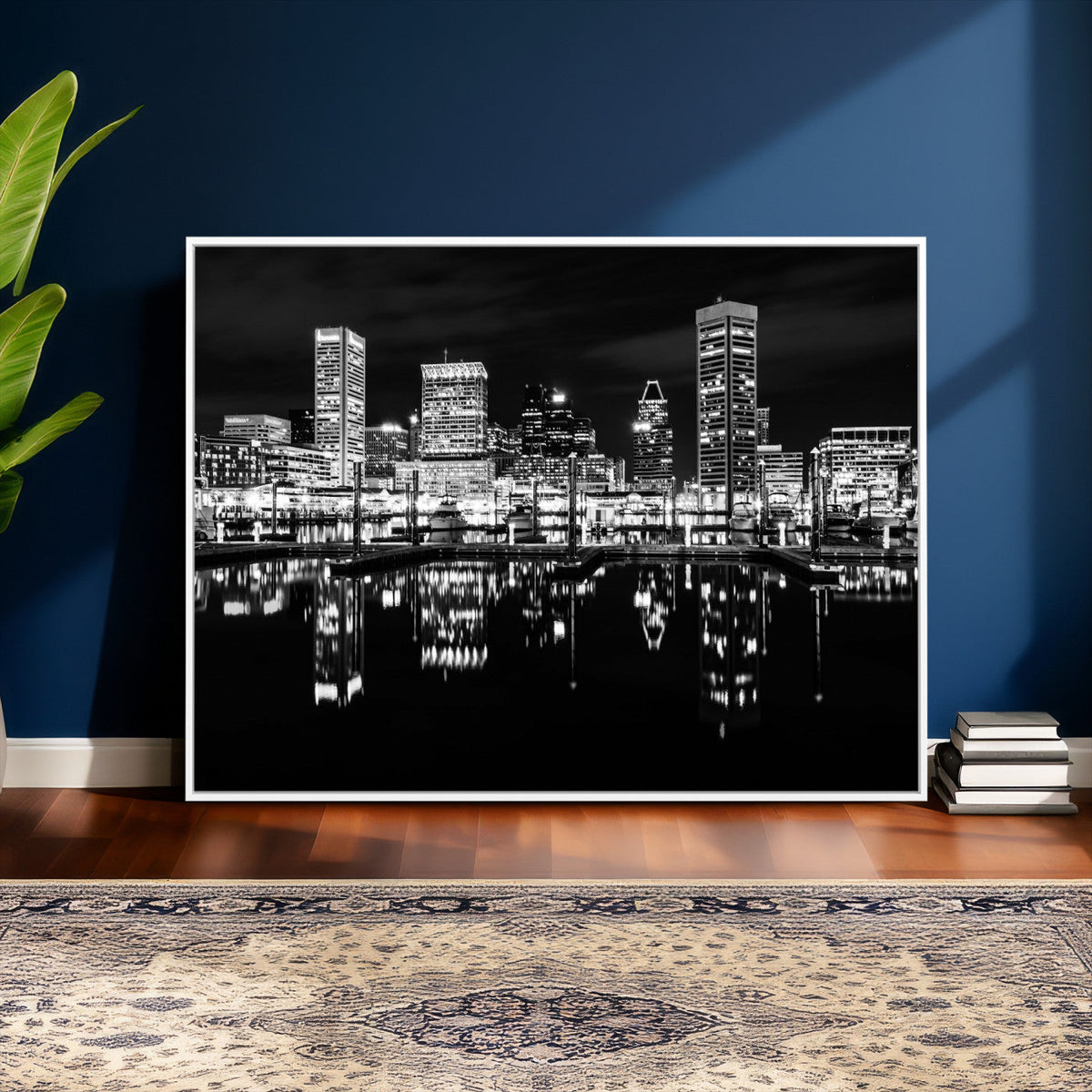 Baltimore Skyline Wall Art Canvas Print, Baltimore Downtown