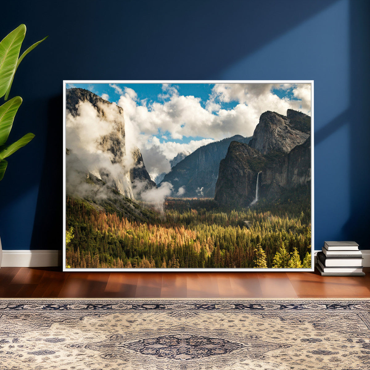 Yosemite Valley River Wall Art Canvas Print