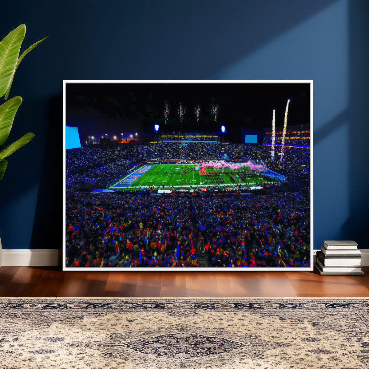 Ole Miss Rebels Vaught Hemingway Stadium Wall Art Canvas