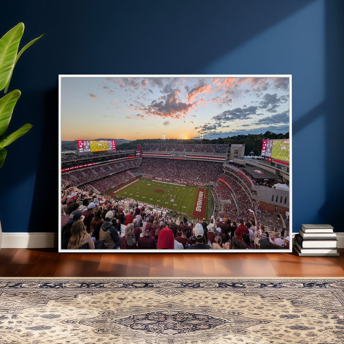 Donald W. Reynolds Razorback Stadium Wall Art Canvas Print –