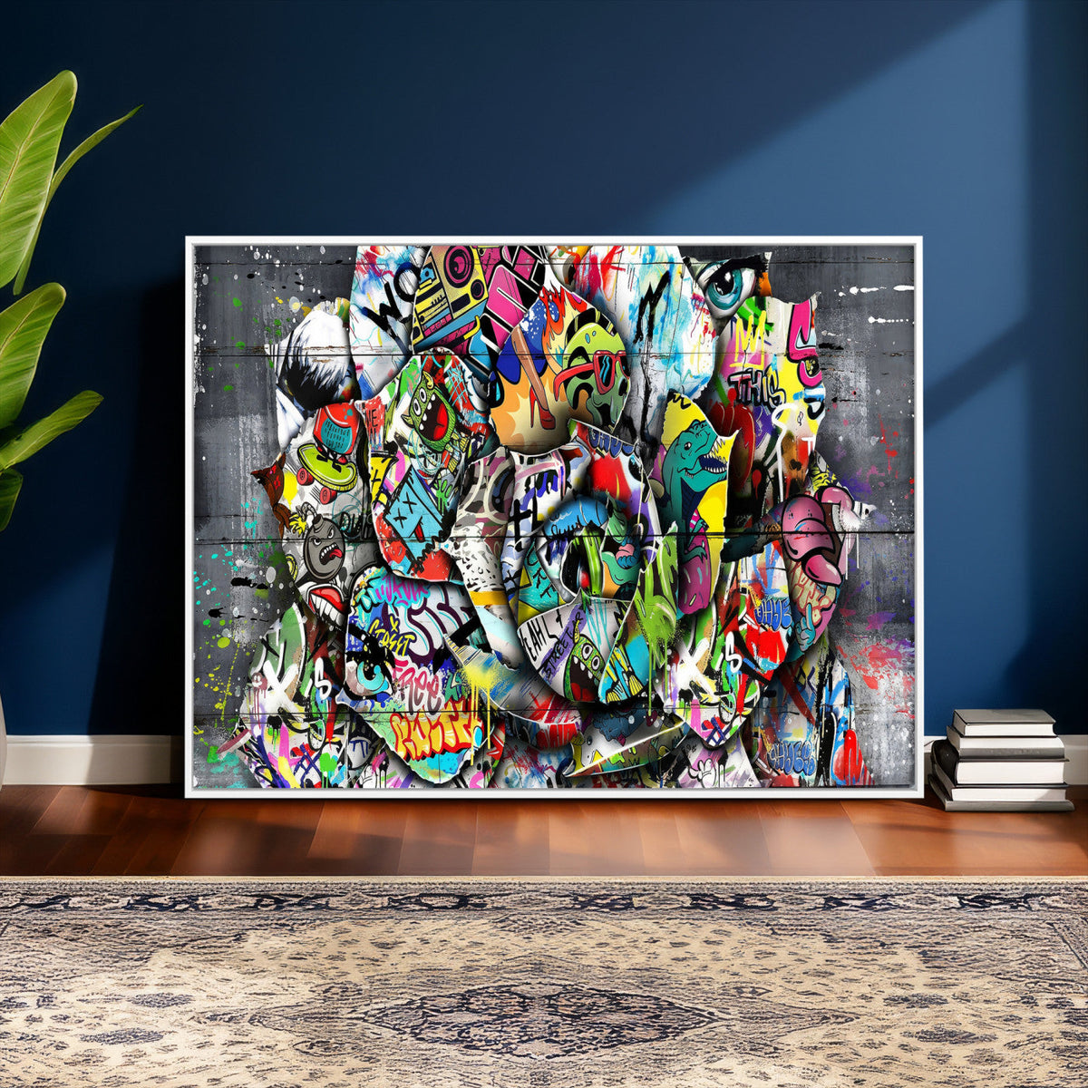 Abstract Graffiti Collage Street Art Wall Art Canvas Print