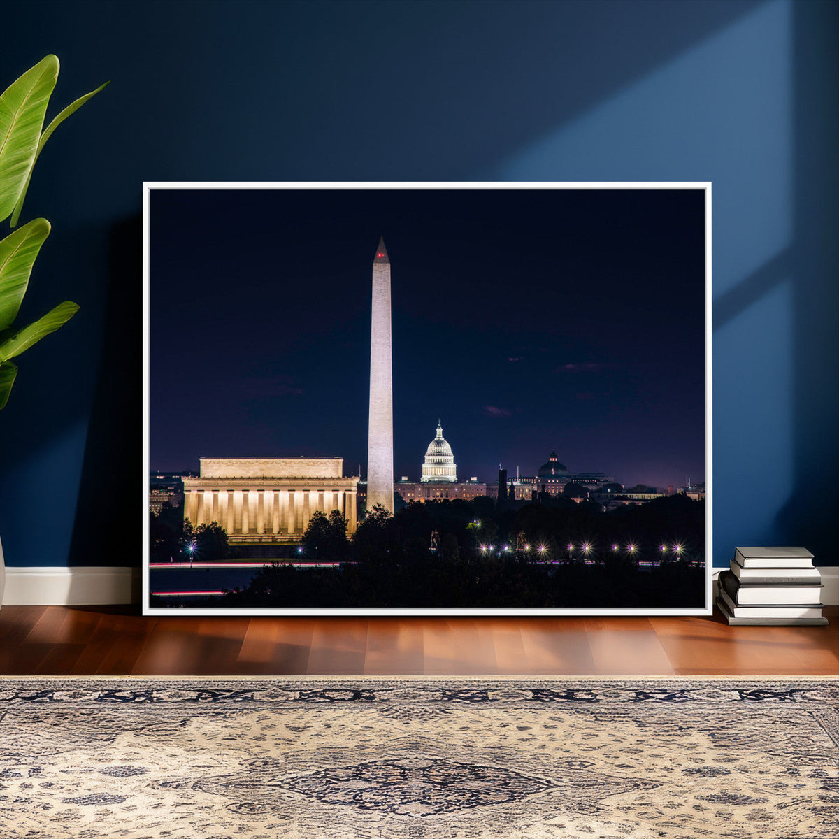 Washington White House Skyline Wall Art Canvas Print –