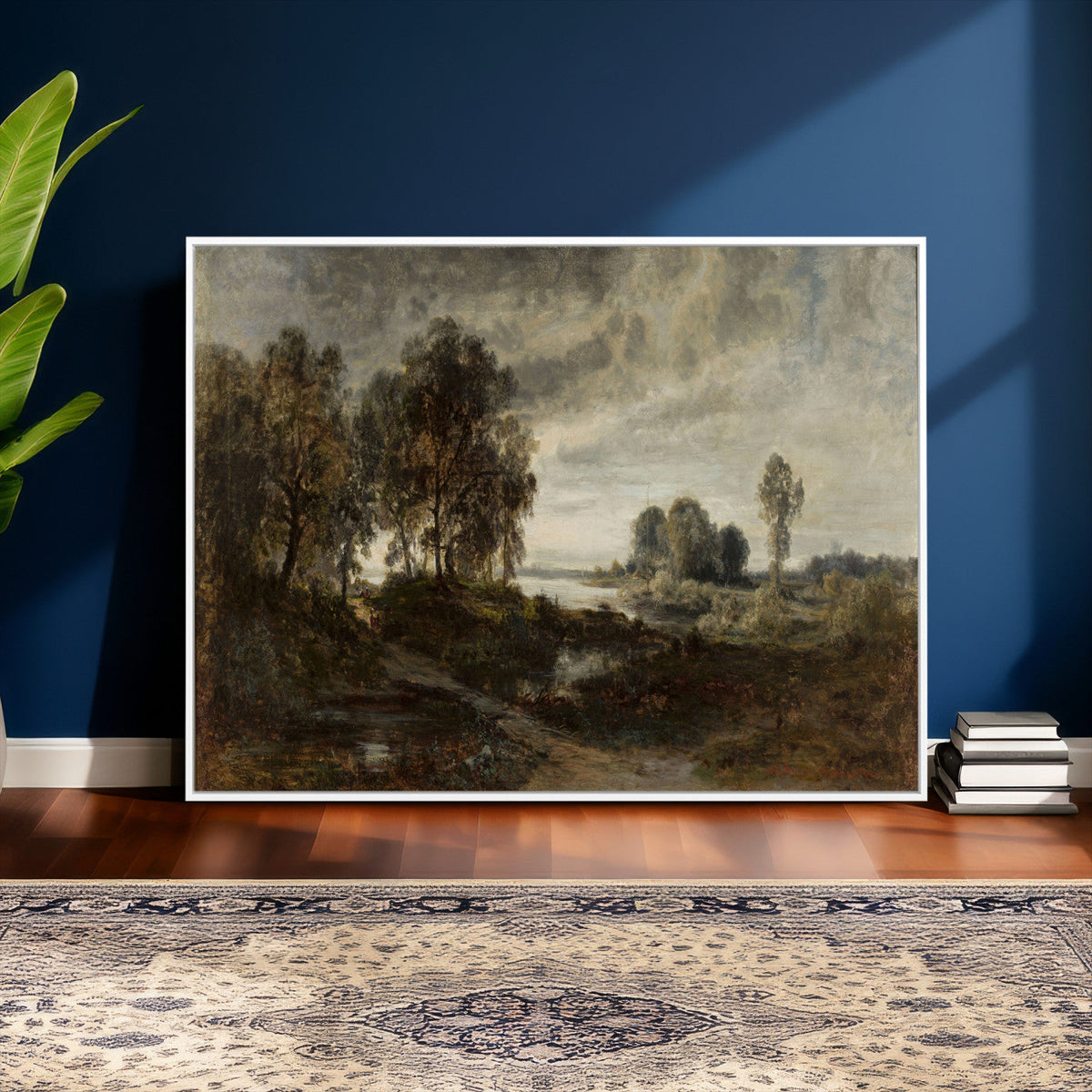Adolf Dressler Landscape of the Oder River Wall Art Canvas