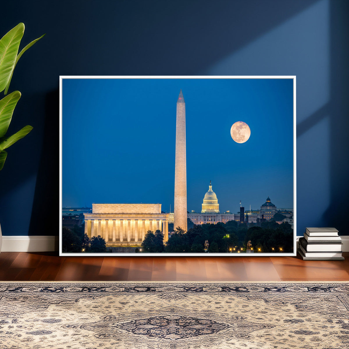 Washington DC Skyline Wall Art Canvas Print – Lincoln