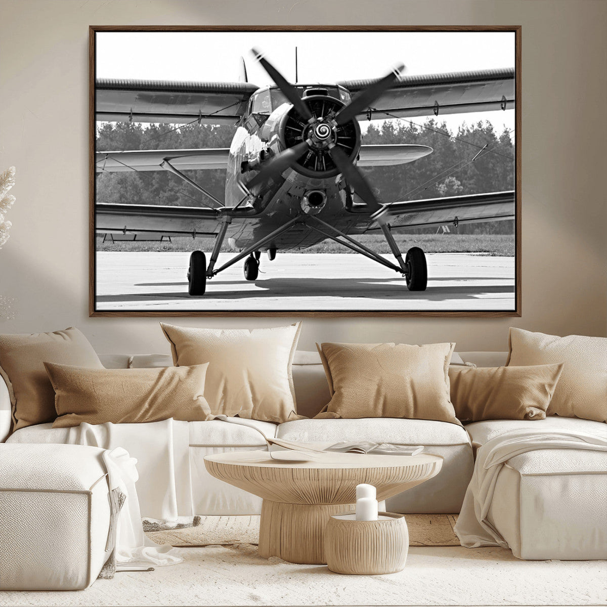 Wall Art Old War Plane Canvas Print