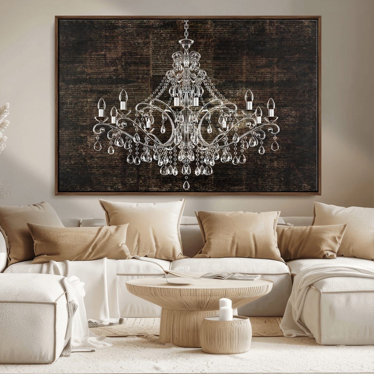 Rustic Chandelier Canvas Print