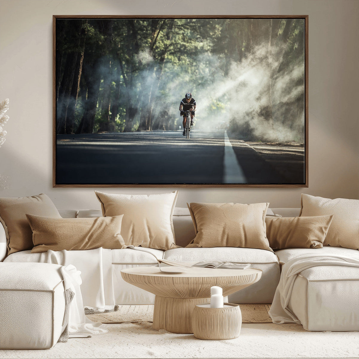 Cycling Road Bike in the Morning, Cycling Road Bike Canvas
