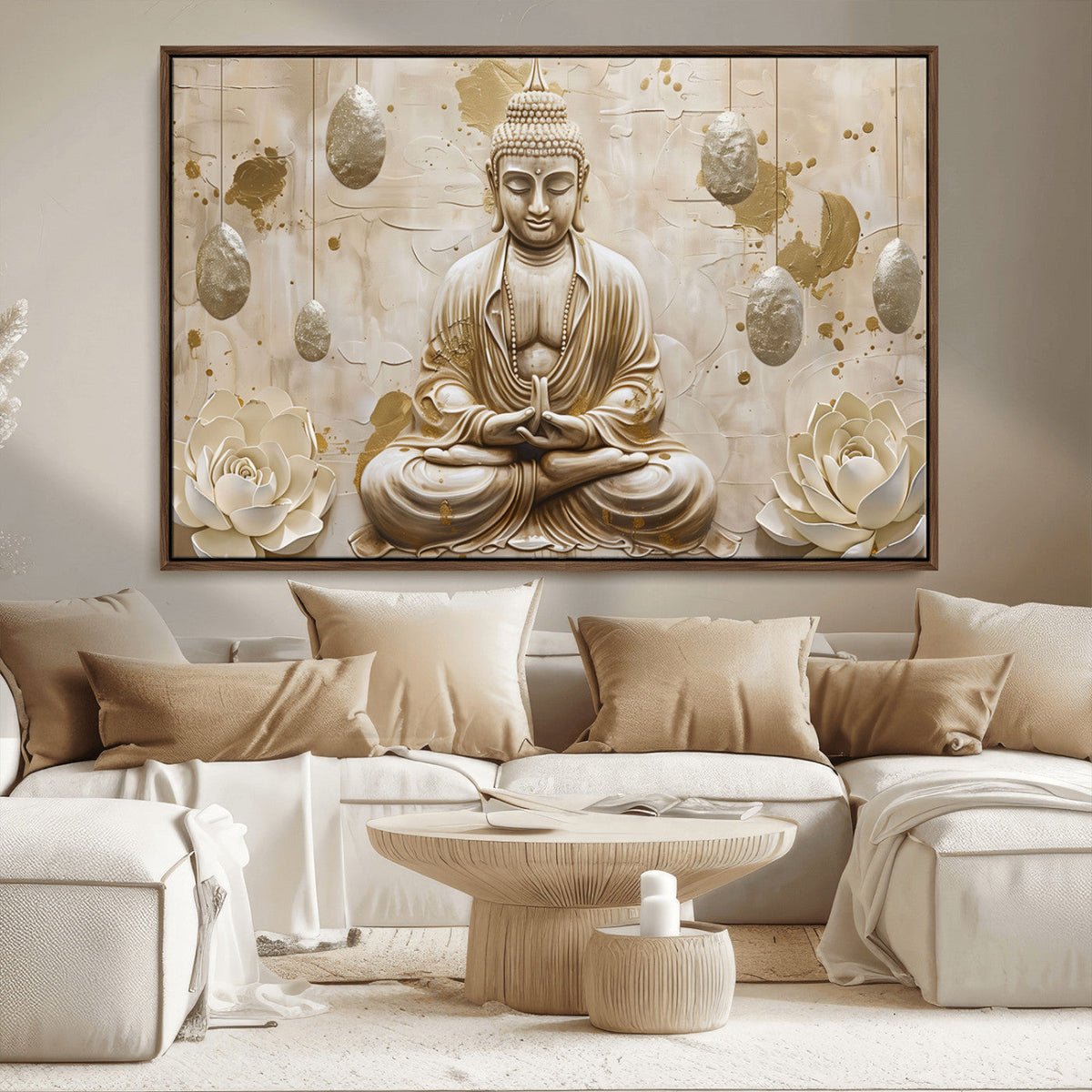 Serene Buddha Wall Art | Yoga Room Decor and Meditation Wall