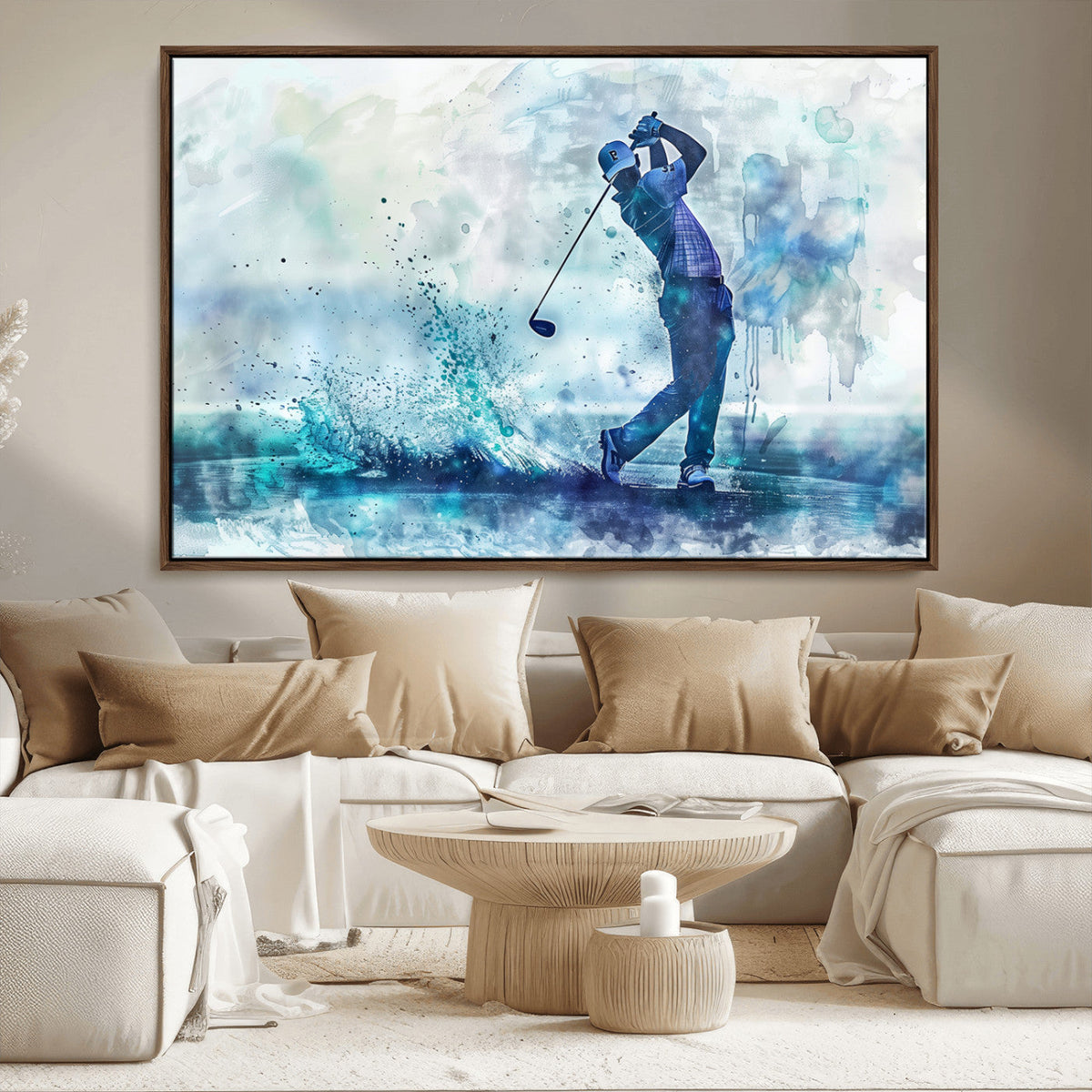 Golf Swing Wall Art Canvas Print - Sports-Inspired