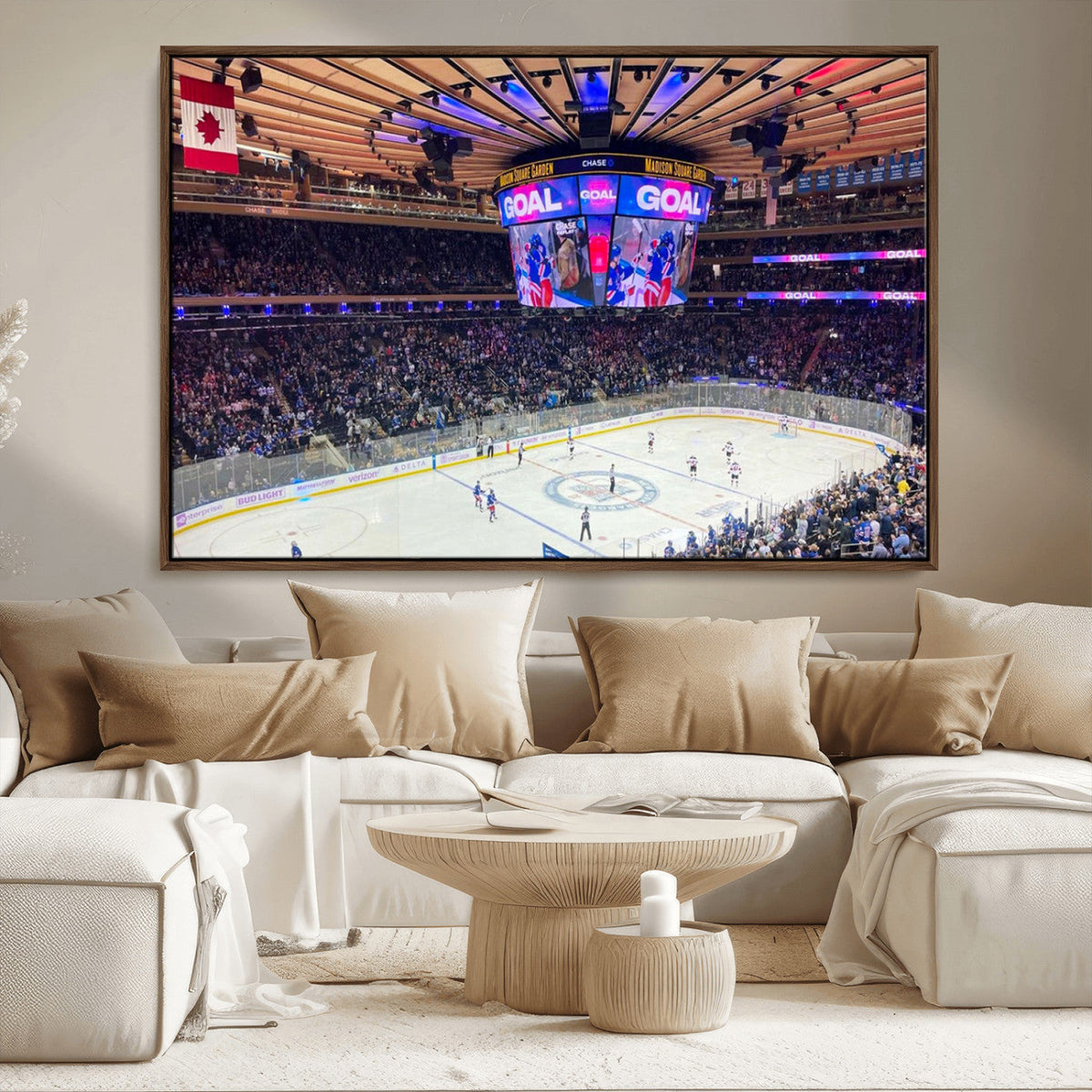 Madison New York Rangers Hockey Stadium Wall Art Canvas