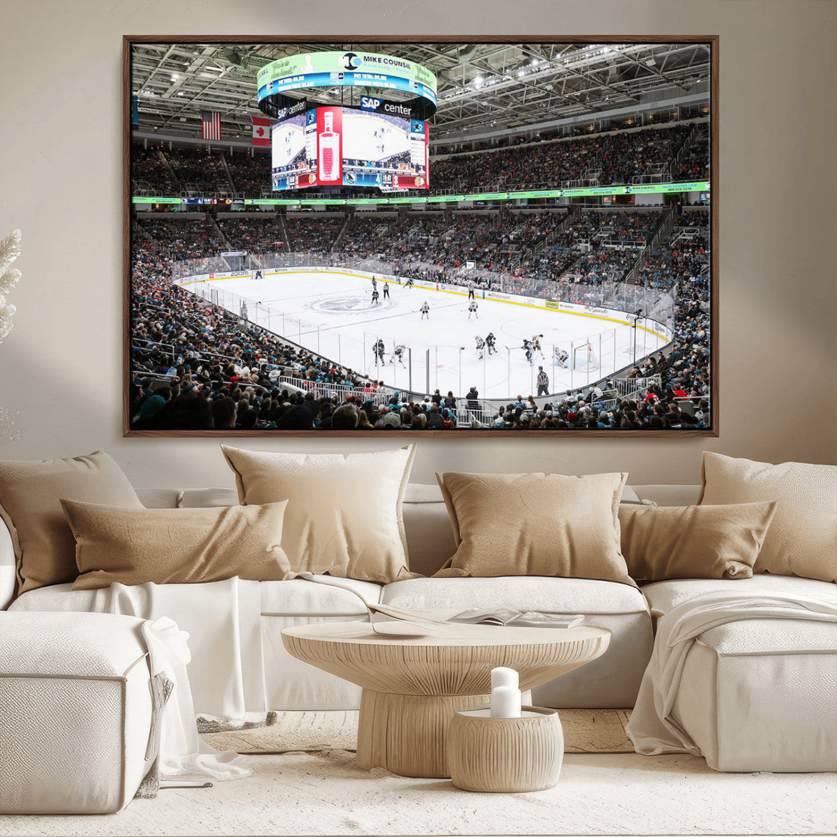 Sharks Arena Blackhawks Sharks Ice Hockey Stadium Wall Art