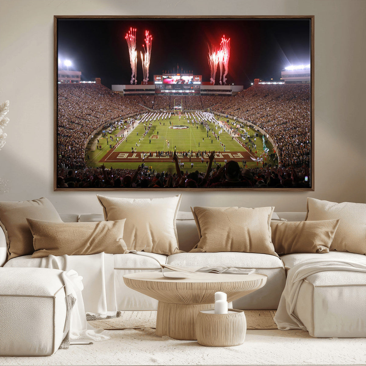 Framed Florida State Seminoles Football Team Print -