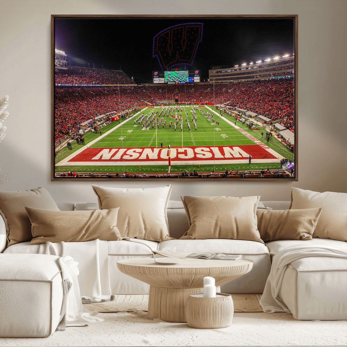 Wisconsin Badgers Football Team Print Canvas- Madison Camp