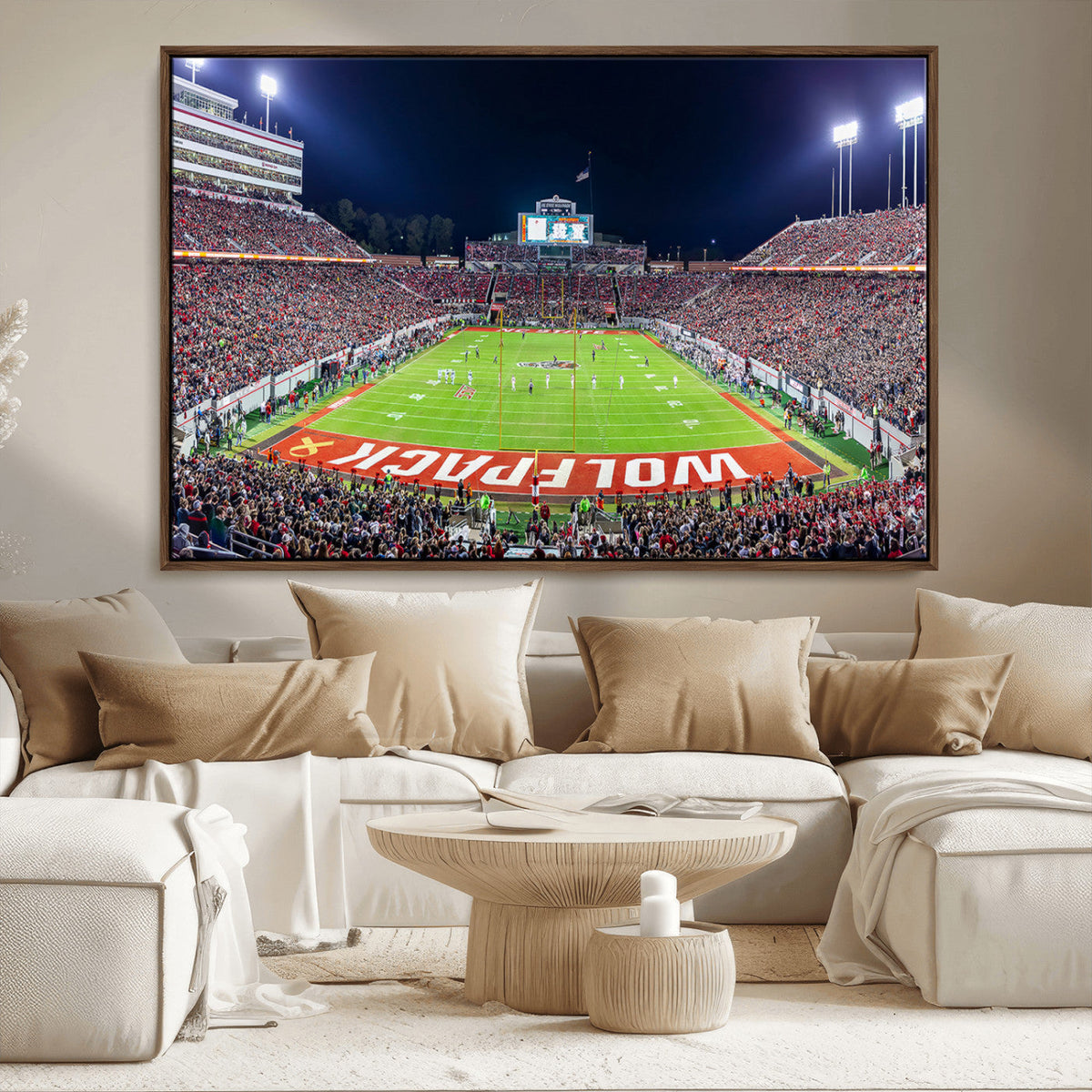 Wolfpack Football Team Print - Raleigh Carter-Finley Stadium