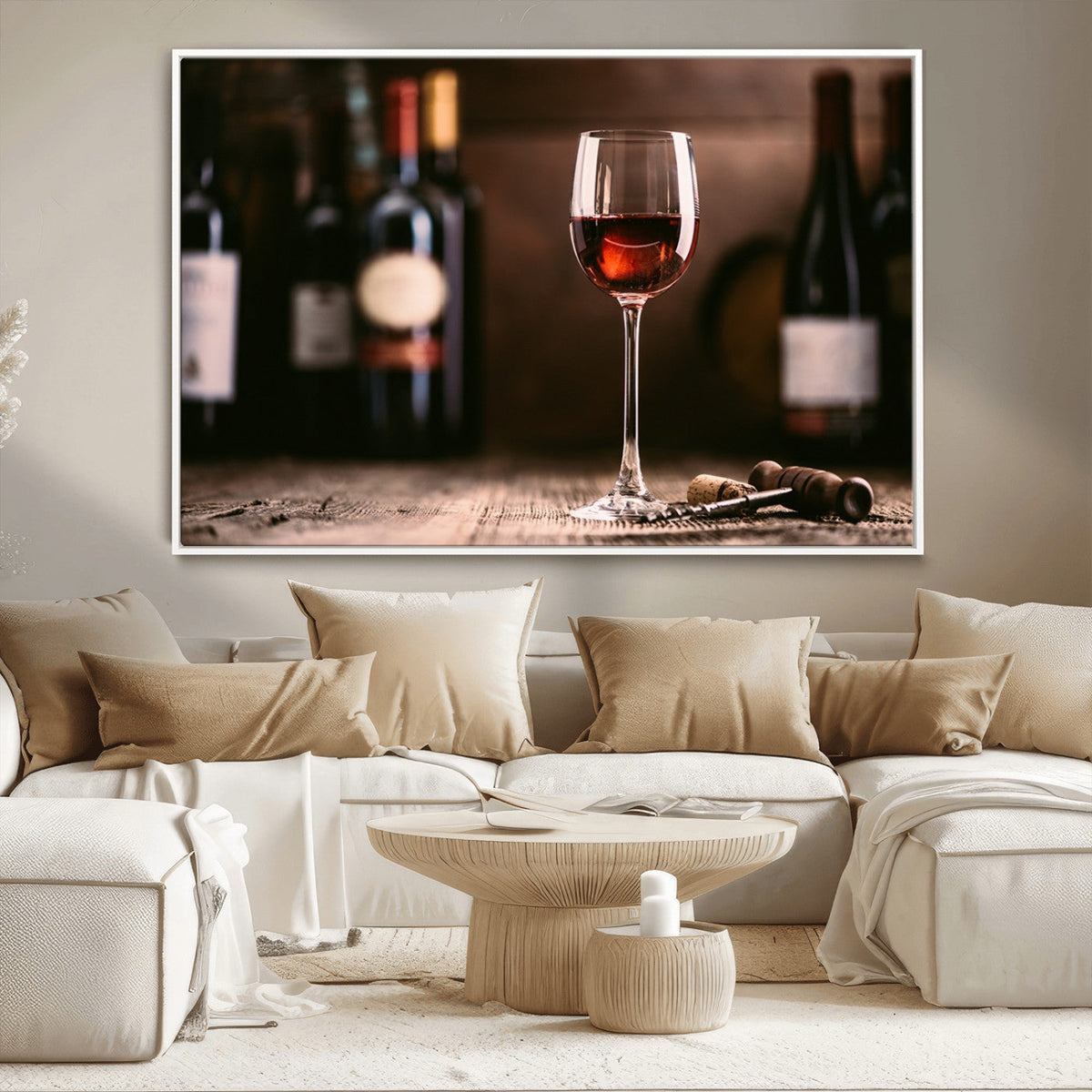 Red Wine and Bottle Canvas Print