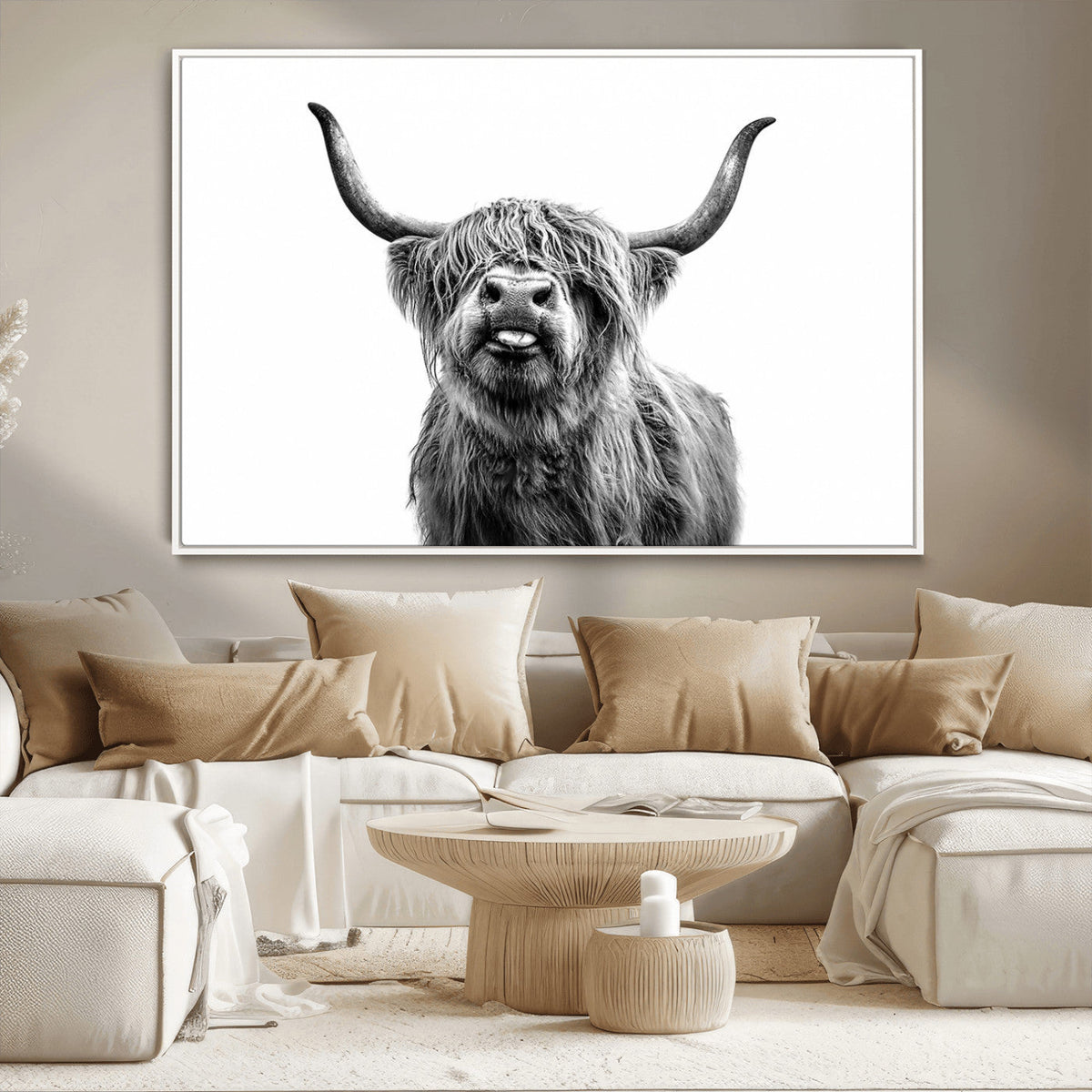 Fanny Scottish Highland Cow Cattle Art Print Farmhouse Wall