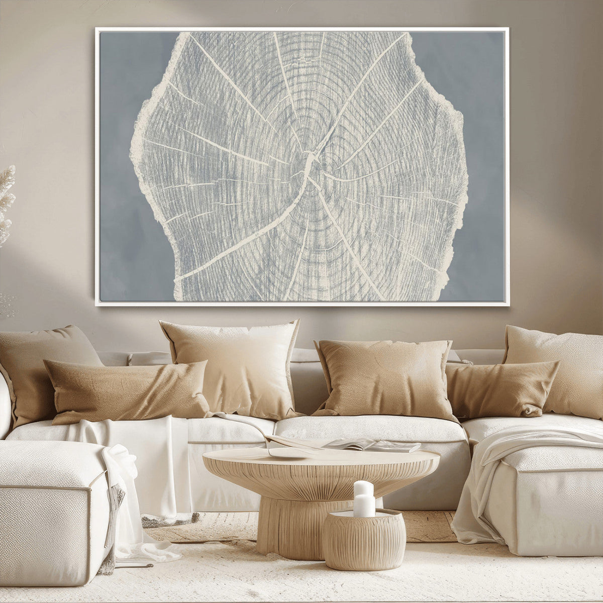 Abstract Tree Ring Wall Art Canvas Print – Nature-Inspired,