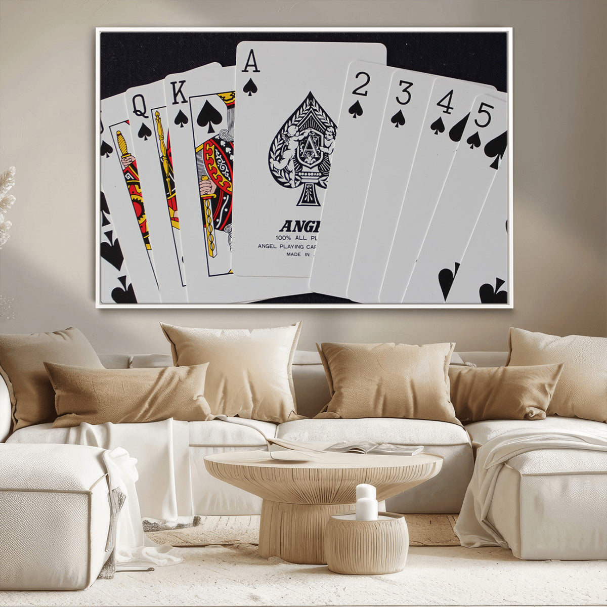 Poker Wall Art - Playing Cards Canvas Wall Art Print - Ace