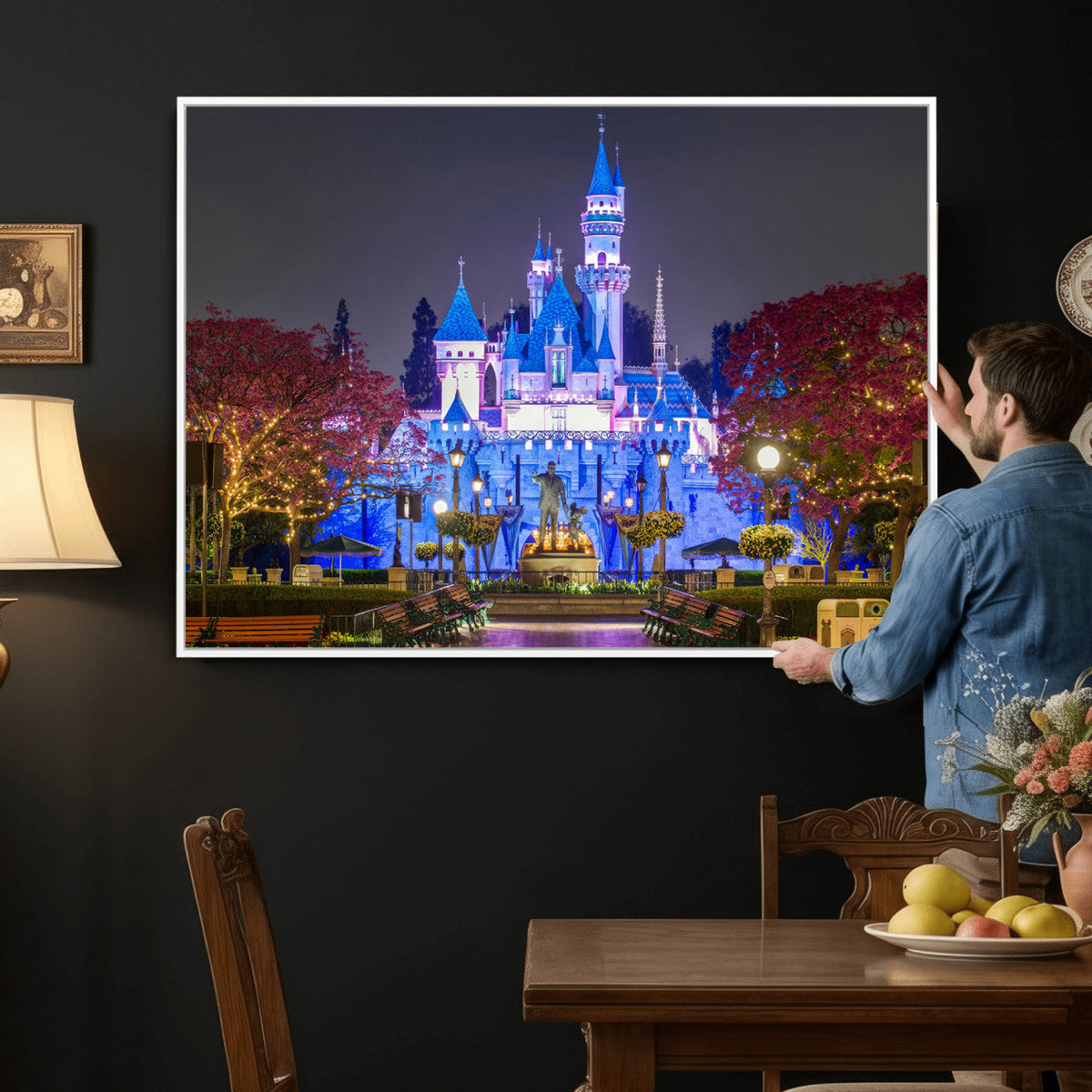 Disney Castle Wall Art Canvas Print – Magical Fairytale