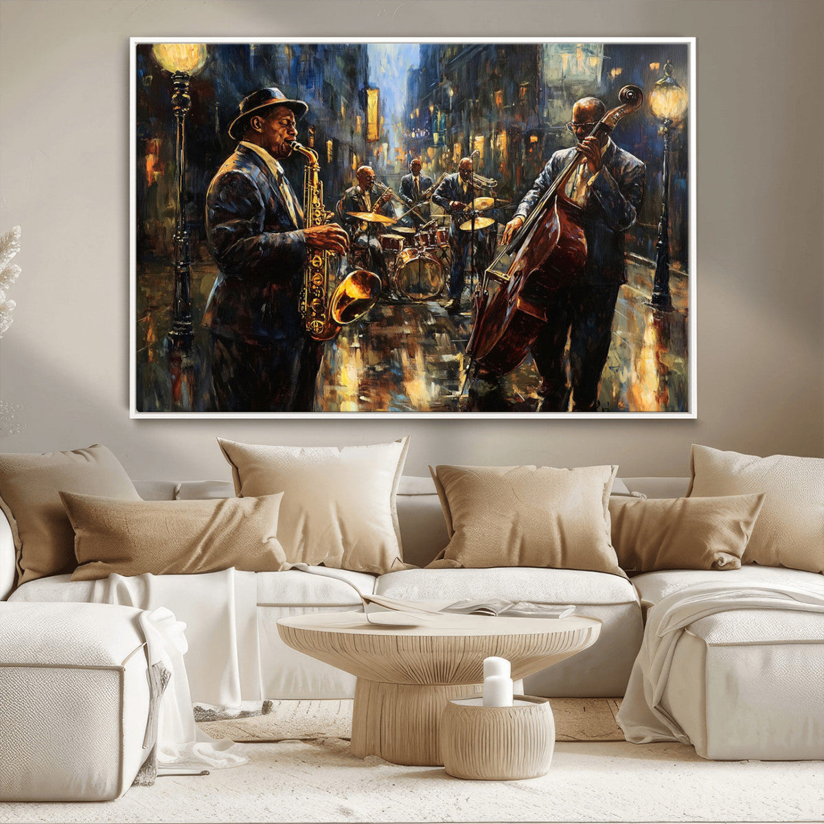 Jazz Canvas Wall Art Print – Abstract African American Music