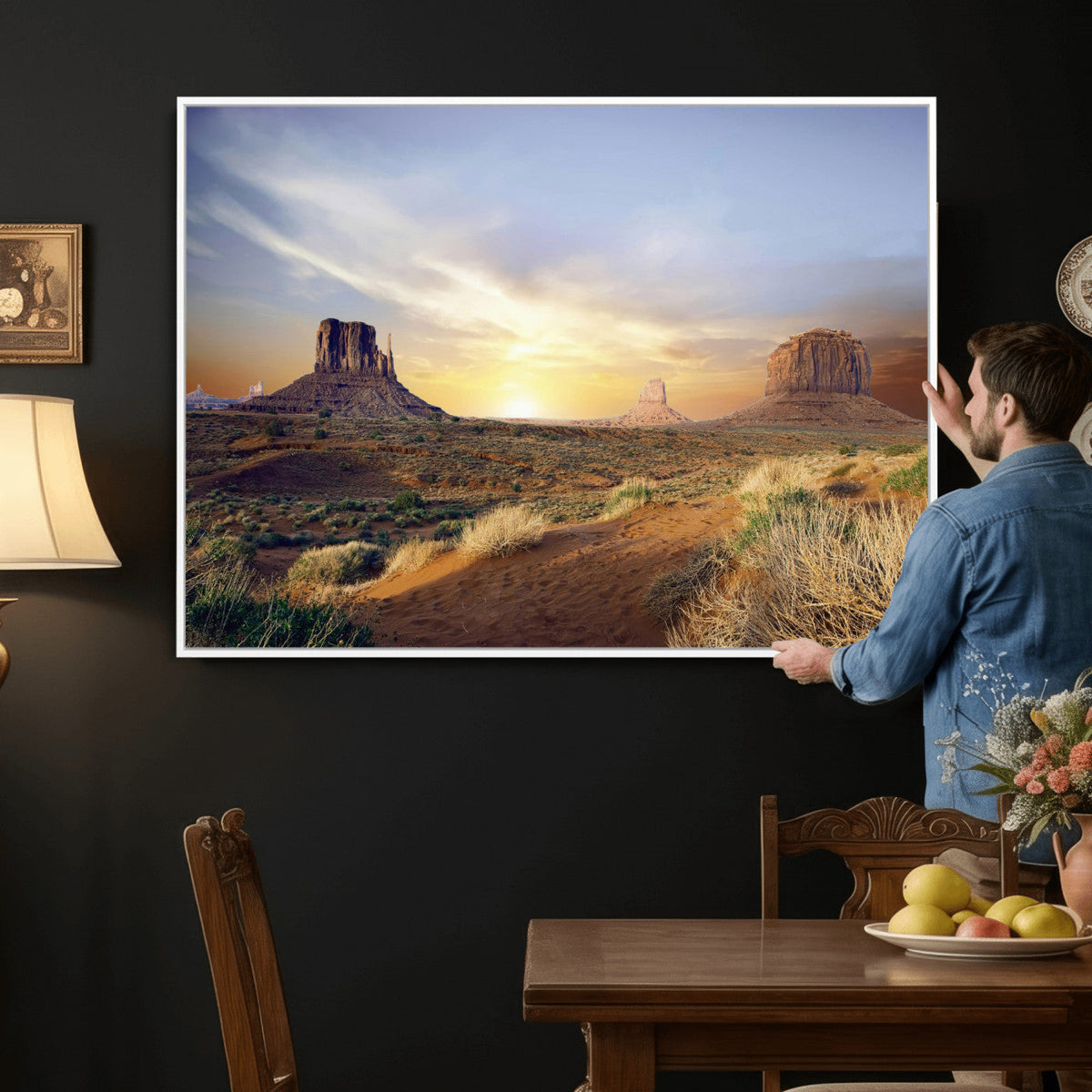 Monument Valley Desert Wall Art Canvas Print, Southwest