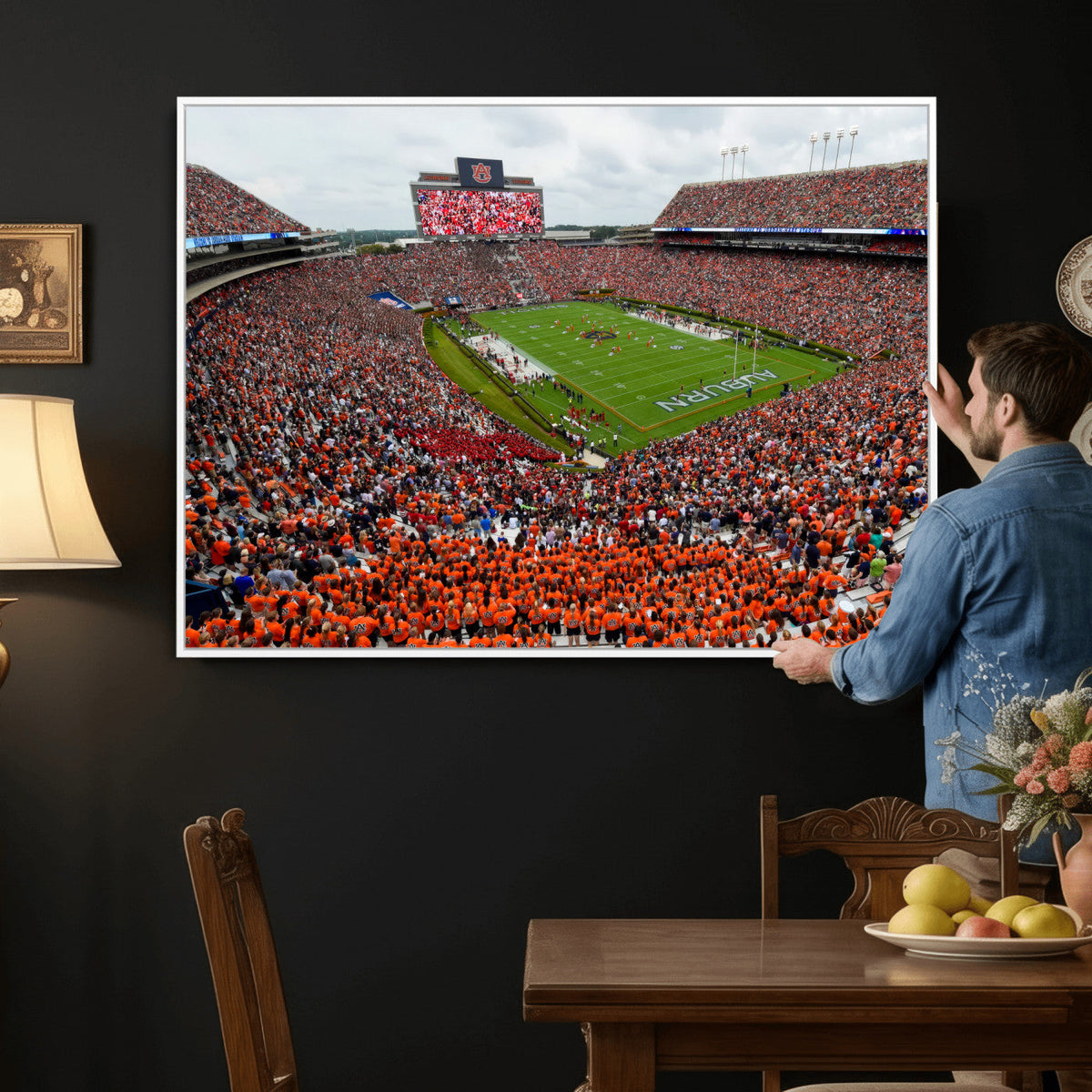 Auburn Stadium Wall Art Canvas Print, Jordan Hare Stadium
