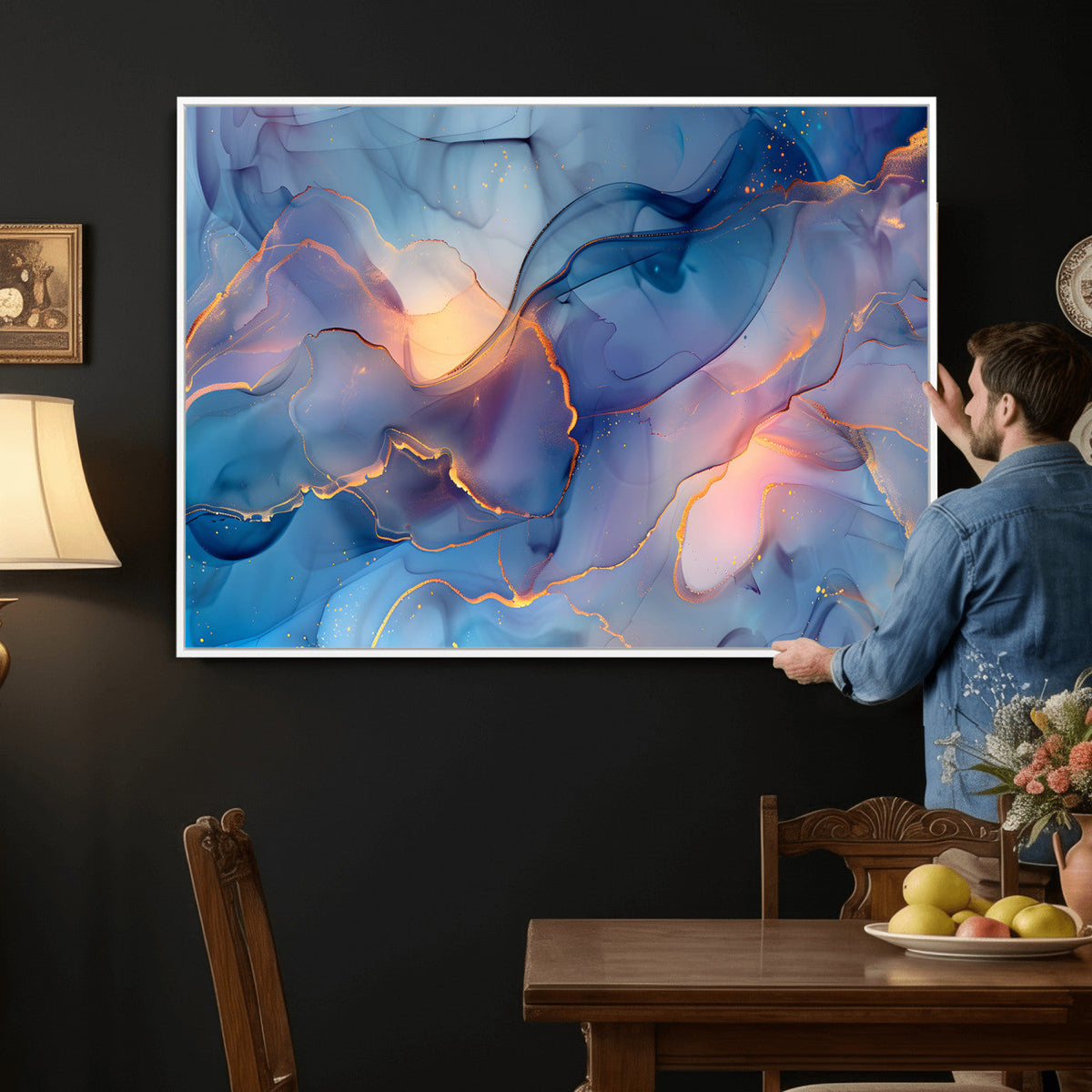 Colorful Abstract Canvas Wall Art Print, Vibrant Popup Color Art Print