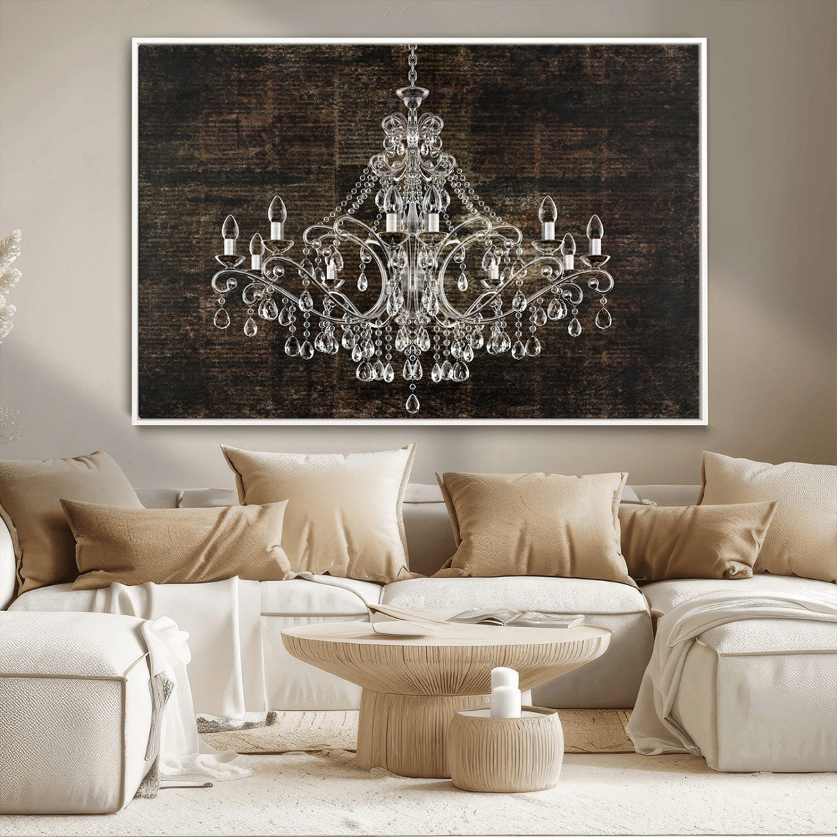 Rustic Chandelier Canvas Print
