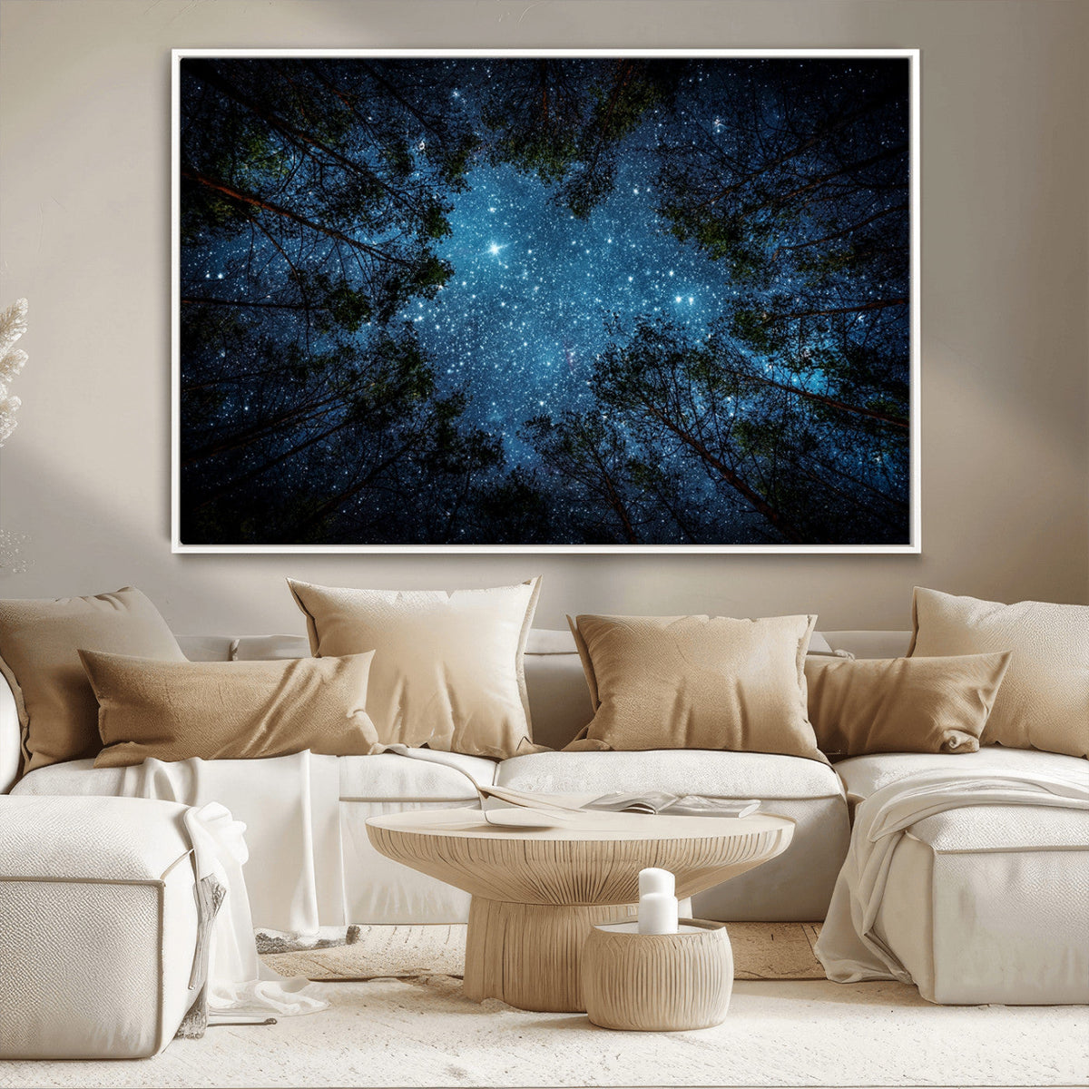 Forest and Stars Wall Art Canvas Print