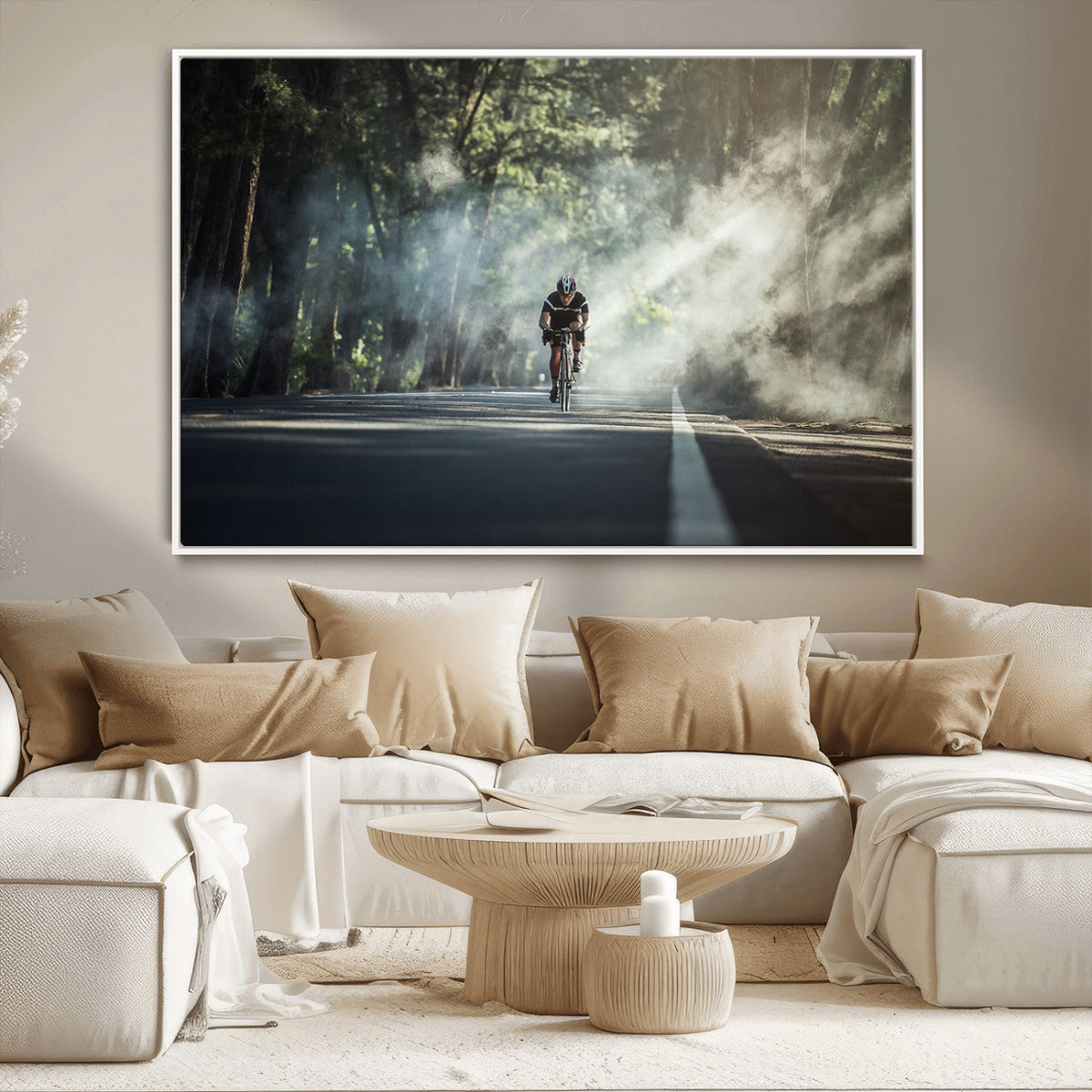 Cycling Road Bike in the Morning, Cycling Road Bike Canvas
